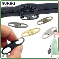 SUKIKII 4 PCS Zipper Clips, Double Opening Anti Theft Carabiner Clips, Durable Elegant Design Small 