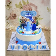 kue tart frozen | frozen cake | elsa frozen | birthday | ulang tahun - brownies