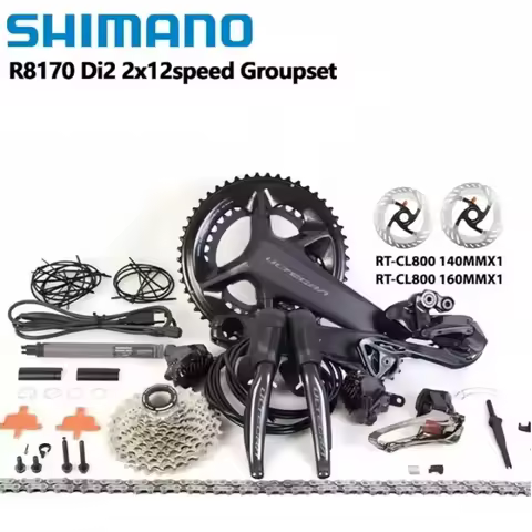 Shimano ULTEGRA Di2 R8170 2x12s Groupset Di2 R8100 Crankset 11-30T 11-34T Cassette FD RD R8150 Derai