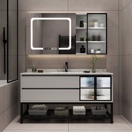 Bathroom storage cabinet with mirror, smart mirror cabinet, washbasin and bathtub kit