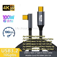 90Degree 100W Cord 4K60Hz Video Output Fast Charging Wire LIKAIYUE Type-C Fast Charging USB C to C C