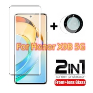 2in1 Curved Tempered Glass For Honor X9B X9C X9A 9A X 9B X9 B HonorX9B HonorX9c Smart 5G 2024 Rear C