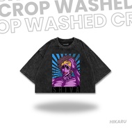 HIKARU Croptee ANIME Washed RECORD OF RAGNAR"SHIVA" | Crop top | Anime T-shirts | Anime crop top | C