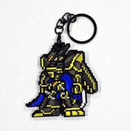 Digimon Alphamon Pixel Art Keychain