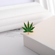Vintage glaze maple leaf brooch, personalized maple leaf alloy brooch