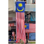 BENDERA MALAYSIA PANJANG 6X24KAKI BANGUNAN TIGA TINGKAT/BENDERA BANTING BESAR /GIANT FISH TAIL FLAG/