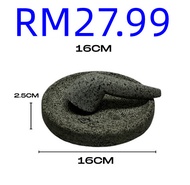 Original Stone-Cobek Batu &amp; Ulekan Sambal /Lesung Gesek / Lesung Batu / Mortar and pestle Lesung Gesek Cobek Batu &amp; Ulekan