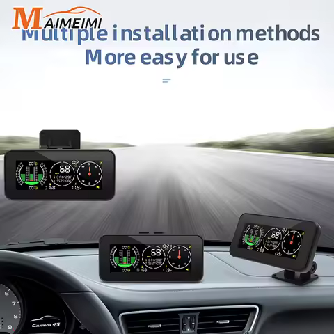 M60 Head Up Display Speed Slope Meter KMH MPH Digital GPS Inclinometer Car M50 HUD Compass Overspeed