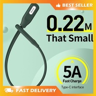 Baseus Type C Short 22cm 5A Fast Charging USB Type-C UsbC Cable For Powerbank Huawei Xiaomi