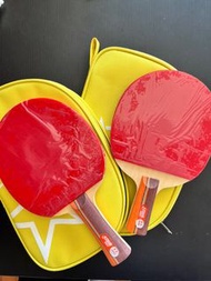 紅雙喜牌橫直乒乓球拍