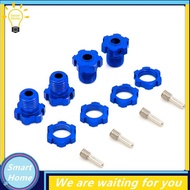 [Hmou] 4Pcs 17mm Hex Nuts Splined Wheel Hubs 5353X for RC  1/10 E- Summit E-  3.3  Pro ,dark blue
