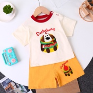 Boys Short-Sleeved Suit Summer Pure Cotton Doll Two-Piece Suit 73-130 Size OW2F