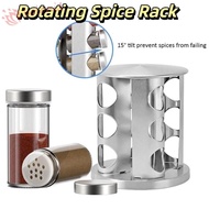 [READY STOCK] Seasoning Bottle, Round Design 360 Rotating Rotating Spice Rack, 16 Jar/12 Jar Food Gr