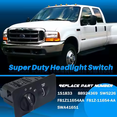Car Headlight Switch for Ford F-250 F-350 F-450 F-550 Super Duty 1999-2000 F650 F750 Truck 2000-05 F