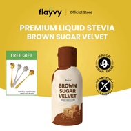 Flayvy Premium Liquid Stevia – BROWN SUGAR VELVET Brown Sugar Flavour 50ml 0 Calorie 0 Sugar