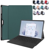 Case for Microsoft Surface Pro 11 10 9 2024 13 inch Flip Stand Hard PC Back PU Leather Tablet Cover 