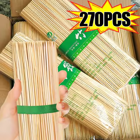 15/20/25/30cm Bamboo Skewer Sticks Food Grade Bamboo Stick for Kitchen Barbecue Fruit Fried Disposab