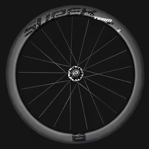 SUPERTEAM Classic Pro R25-50 700C Road Bike Carbon Wheelset Clincher Tubeless Rim Brake Black Logo