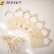 JEROMY 7/8Pcs Baby Closet Divider, Wood Label Assortment Infant Wardrobe Divider, Nursery Decor Cart