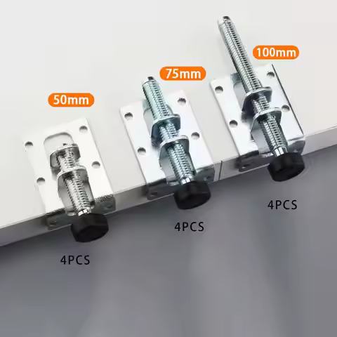 4 Pieces Table Leg Leveler Elevate Bracket Adjustable Furnishing Risers Leveler Feet for Bedroom Bed