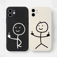 Casing Huawei P50 P40 P30 P20 Pro P10 Plus P30 Lite Mate 30 20 10 Pro Simple Cartoon Lines Phone Cas