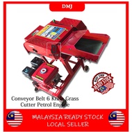 7.5 Hp Petrol Engine Chopper Machine Grass Chopper Conveyor Belt 6 Knife Silaj Mesin Potong Rumput Jagung Ternak Petrol