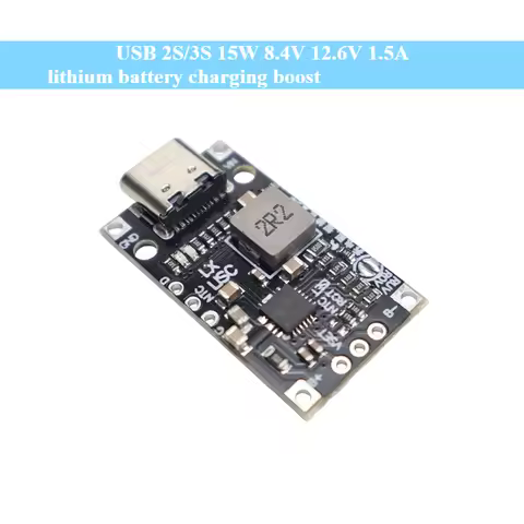 New USB 2S/3S 15W 8.4V 12.6V 1.5A Lithium Battery Charging Boost Module with Balance Support Fast Ch