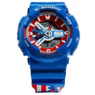 G Shock Captain America G shock Marvel G shock GA110 Blue G shock Limited Edition G shock autolight 
