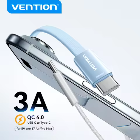 Vention USB Type C Cable for iPhone 17 16 15 Pro Max USB C Charge Cable PD QC4.0 Cord Wire Data for 