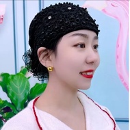 Women Hat topi lace, topi penutup rambut, scarf kepala Muslim, topi ibu