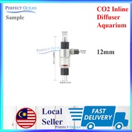 CO2 Inline Diffuser Atomizer Aquarium 12mm 16mm  Aquascape Plant Tank 🌊READY STOCK🌊 | Perfect Ocean