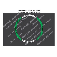 ♞,♘Decals, Sticker, Motorcycle Decals for Mags / Rim for Yamaha Sniper 135 &amp; 150, green