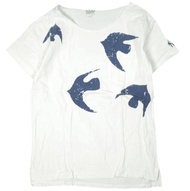 เสื้อยืดแขนสั้นพิมพ์ลาย คอคคัท ไซส์ 1 สีขาว แบรนด์ FWK by ENGINEERED GARMENTS (ผลิตในแคนาดา) [มือสอง
