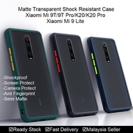 Xiaomi Mi 10 Pro 9T Pro Mi9T Redmi K20 Pro Mi 9 Lite CC9 Matte Transparent Case Casing Cover Housing