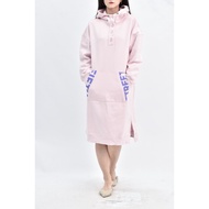 ((XL) 5th street Cotton Hooded Bristle Long Sleeve Pink Dress Second-Hand Clothes