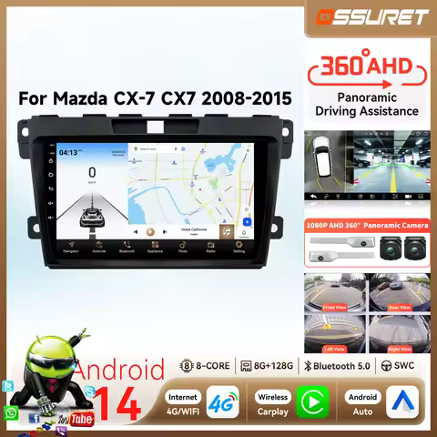 Android Auto car intelligent systems radio For Mazda CX-7 CX7 2008-2015 multmedia player AI Carplay 
