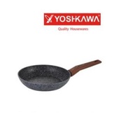 Yoshikawa Fry Pan Marble 22 24 26 28 cm Induction Egg Pan Teflon Sauce - Frypan22Cm Best Selling