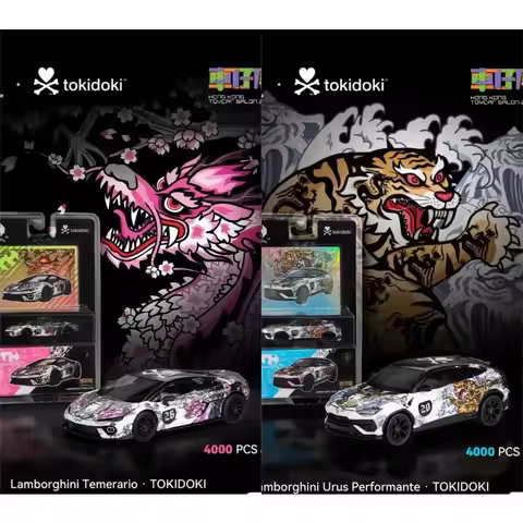 2026 Hong Kong Auto Show TH 1:64 Lamborghini Temerario x Tokidoki Joint Die Casting Alloy Car Model 