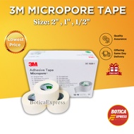 MICROPORE TAPE 3M - 2" / 1" & 1/2" - SOLD PER ROLL/PIECE