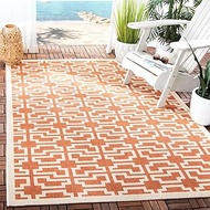 Safavieh Courtyard Collection CY6015-241 Terracotta and Beige Indoor/ Outdoor Area Rug (5'3" x 7'7")
