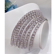 950 silver tennis bracelet with white gold plated with high quality Cz stones