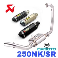 Exhaust CF Moto NK250 250SR Ekzos Tabung Muffler Akrapovic Manifold CFMOTO Stainless Steel Motor Lon