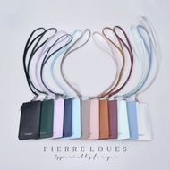!!️ !!️ Pierre Loues Side Zip Name Tag ID Card Holder MultiCard Slot Lanyard Holder 618-78