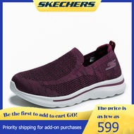 Skechers รองเท้าผู้หญิง GO Walk 6 รองเท้าผู้ชายรองเท้า Go Walk 4 Work Flex Advantage รองเท้าผ้าใบกีฬา Bronwood กันลื่นเมมโมรี่โฟมระบายความร้อนด้วยอากาศ - 1231512-BBK