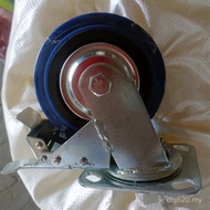 Wear-Resistant Universal Wheel Rubber Industrial High Elastic Blue Caster Heavy-Duty Rubber Industri