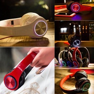LED Colorful Light 5.0 Bluetooth Headphone Wireless Headphone with HD Call SD Card AUX Mga Headphone
