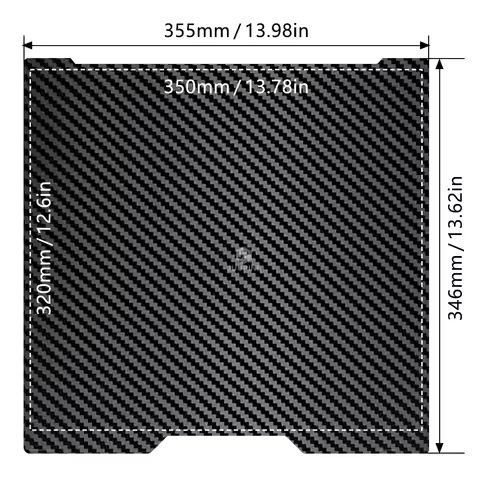 For Bambu Lab H2D H2S Bed Double Sided Bambulab Smooth Build Plate 350x320 Hiqh Quality Bambu Lab H2