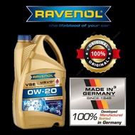 RAVENOL ENGINE OIL USVO VSE SAE 0W20 5L FULLY SYNTHETIC MADE IN GERMANY FOR VOLKSWAGEN VW 508 00, VW
