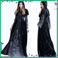 Women's Corpse Bride Costume Halloween Ghost Bride Witch Vampire Black  Dress Scary Halloween Costum