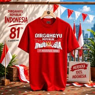 MERAH Indonesian Birthday Red and White T-Shirt 81th Anniversary of the Republic of Indonesia 17 Aug